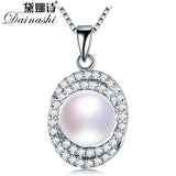 925 Silver Zircon & Pearl Pendant