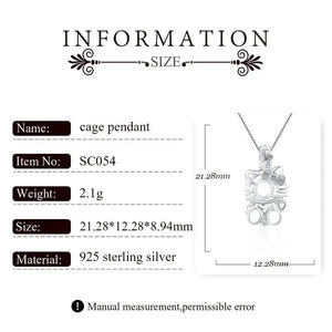 925 Sterling Silver Cat-shaped Pendant Charm for Women