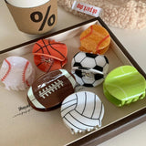 Muweordy Ball Hair Clip Basketball Rugby Hair Claw Creative Crab Hair Clip
