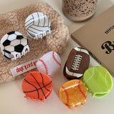 Muweordy Ball Hair Clip Basketball Rugby Hair Claw Creative Crab Hair Clip