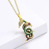 925 Silver Enamel Epoxy Snake Pendant Necklace
