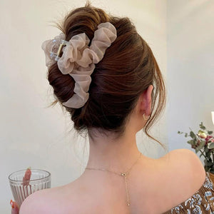 Chiffon Hair Claws Large Hair Clip Headwear Women Hair Accessories