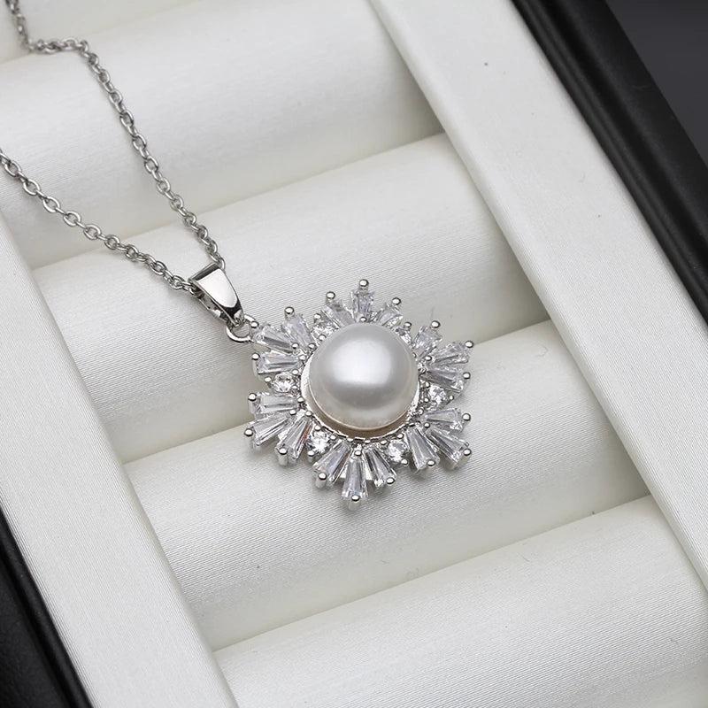 Freshwater Pearl Pendants 925 Silver For Women