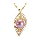 Freshwater Pearl Pendant Necklace 14K Jewelry Birthday Gift