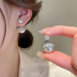 Rhinestone Studs Earrings Retro Palace Earrings