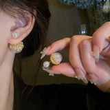 Rhinestone Studs Earrings Retro Palace Earrings