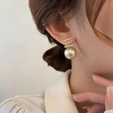 Micro Zircon Setting T Shaped Pearls Stud Earrings For Women