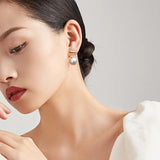 Micro Zircon Setting T Shaped Pearls Stud Earrings For Women