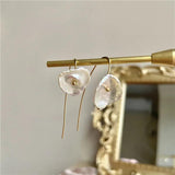 Metal Freshwater Pearl Earrings European And American Style Personality