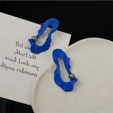 S925 Needle Klein Pearl Earrings Irregular Wave Earrings Women Jewelry
