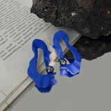S925 Needle Klein Pearl Earrings Irregular Wave Earrings Women Jewelry