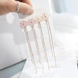 Flower Pearl Tassel Earrings, Cold and Versatile Long Earrings
