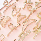 Alloy Geometric Large Hairpin Barrettes for Women Girls