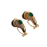 Glass Green Simulated Pearl Earrings 925 Silver Needle For Women Girl