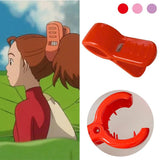 Arrietty Cosplay Shark Hair Clip Red Ponytail Hairpin Hair Claw Headwear