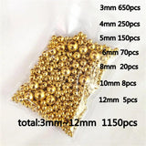 3-12mm Mix Size 1150pcs Pearl Beads for Needlework & Jewelry Making