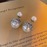 Rhinestone Studs Earrings Retro Palace Earrings Female Ear Jewelry