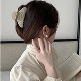 Crystal Large Size Hair Claw Acetate Letter Women Hairpins Barrette Hair Clip