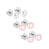 12 Pairs Freshwater Pearl Stud Earrings for Women