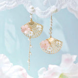 Asymmetric Butterfly Pearl Earrings Round Tassel Wings Jewelry