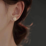 Mini Pearl Zircon Fireworks Earrings for Girls' Party