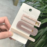 3PCS Pearls Acetate Geometric Hair Clips Sweet Hairpins Barrettes