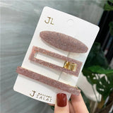 3PCS Pearls Acetate Geometric Hair Clips Sweet Hairpins Barrettes