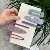 3PCS Pearls Acetate Geometric Hair Clips Sweet Hairpins Barrettes