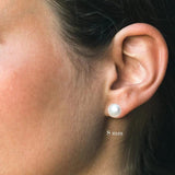 Titanium Small Pearl Ear Studs Girls Earrings Accessory