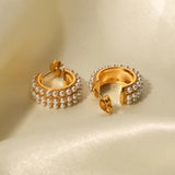 Youthway Geometric Stud Earrings 18K PVD Plated Waterproof Jewelry