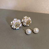 Double Side Shell Pearl Stud Earrings Ear Jewelry