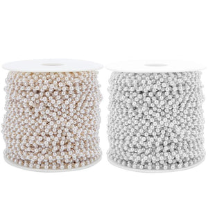 2m Pearl Bead Necklace Chains Bulk Metal Copper Link Chains for Diy Bracelets