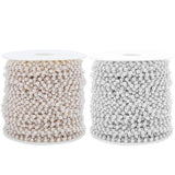 2m Pearl Bead Necklace Chains Bulk Metal Copper Link Chains for Diy Bracelets