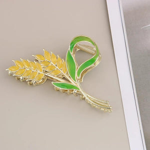 Large Metal Wheat Ear Hair Clip for Women