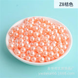 White/Pearl Round Plastic Pearl Beads 3-12mm Straight Holes Jewelry Making