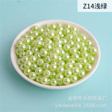White/Pearl Round Plastic Pearl Beads 3-12mm Straight Holes Jewelry Making