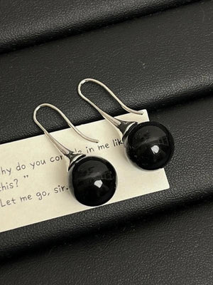 Pearl Crystal Round Ball Earrings for Women Girls
