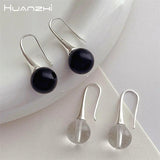 Pearl Crystal Round Ball Earrings for Women Girls