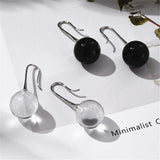Pearl Crystal Round Ball Earrings for Women Girls