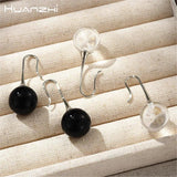 Pearl Crystal Round Ball Earrings for Women Girls