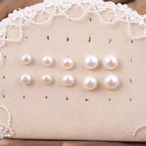 Natural Freshwater Pearl Earrings for Women High Jewelry Multiple Sizes