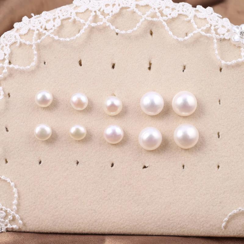 Natural Freshwater Pearl Earrings for Women High Jewelry Multiple Sizes