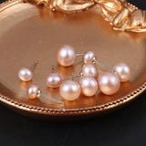 Natural Freshwater Pearl Earrings for Women High Jewelry Multiple Sizes