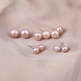 Natural Freshwater Pearl Earrings for Women High Jewelry Multiple Sizes