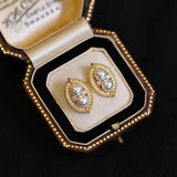Net Red Pearl Button Earrings High-End French Ladies Accessories