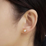 Stainless Steel Simulated Pearl Stud Earrings