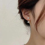 Crystal Zircon Star Pearl Earrings Women Jewelry