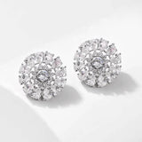 Geometric Round Pearl Stud Earrings For Women
