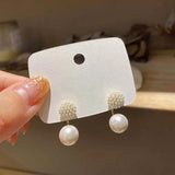 Pearl Earrings Front And Back Function Brincos Jewelry