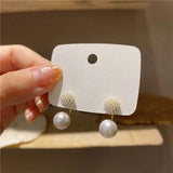 Pearl Earrings Front And Back Function Brincos Jewelry